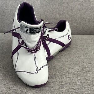 FootJoy MProject White and Purple Golf Footwear
